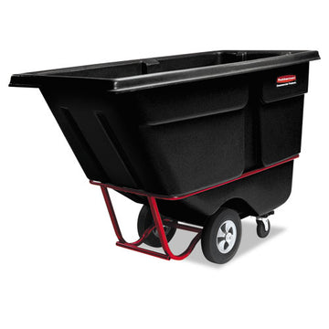Rubbermaid® Commercial Rotomolded Tilt Truck, Rectangular, Plastic, 1,250 Lb Capacity, Black freeshipping - TVN Wholesale